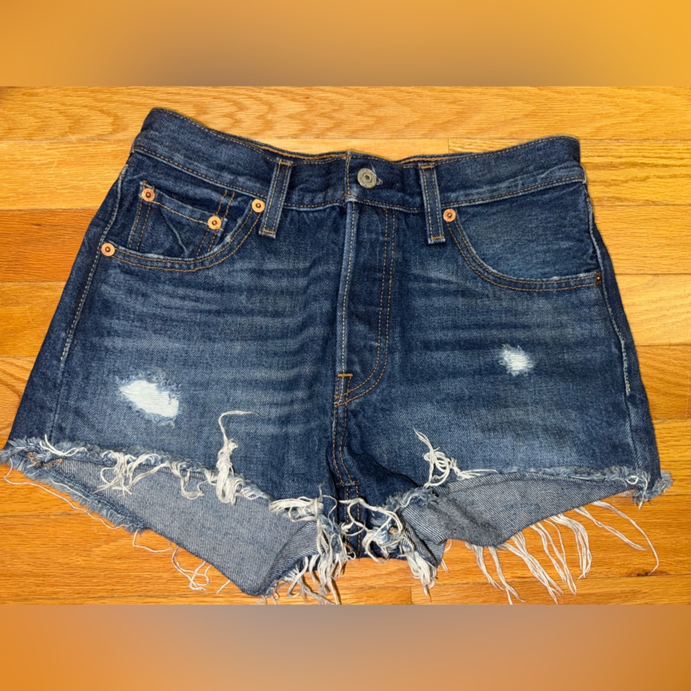 Levi's Dark Blue Jean Shorts